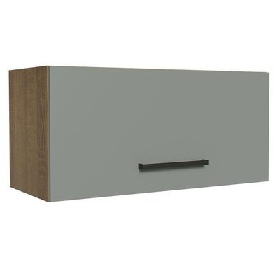 Armário Aéreo de Cozinha Agata 70cm 1 Porta Rustic Cinza