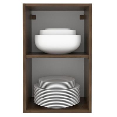 Armário Aéreo Madesa Lux 40 Cm 1 Porta Rustic/cinza