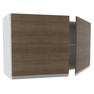 Armário Aéreo Glamy 100%MDF 120cm 2 Portas BR/Rustic Madesa
