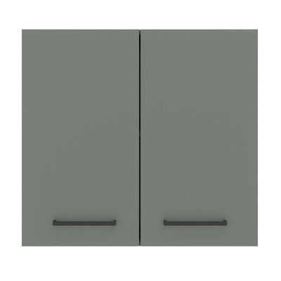 Armário Aéreo 70 Cm 2 Portas Rustic/Cinza Rustic/Cinza
