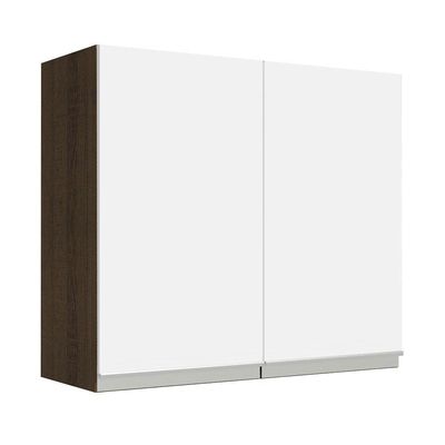 Armário Aéreo 70 Cm 2 Portas Rustic/branco Glamy