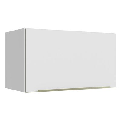Armário Aéreo 60 Cm 1 Porta Basculante Branco/Branco Veludo