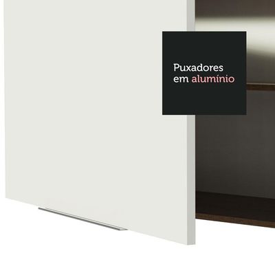 Armário Aéreo 70 Cm 2 Portas Rustic/branco Stella