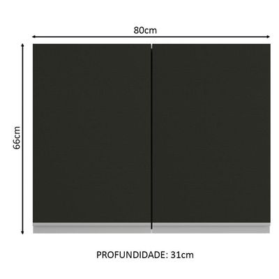 Armário Aéreo Glamy 80cm 2 Portas Madesa