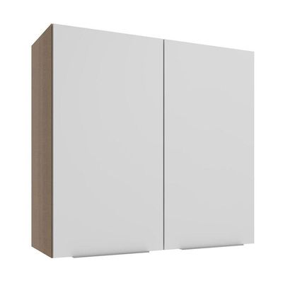 Armário Aéreo 70 Cm 2 Portas Rustic/branco Stella