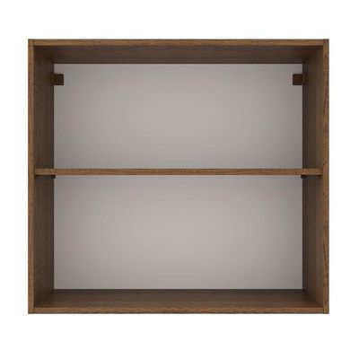 Armário Aéreo 70 Cm 2 Portas Rustic/Preto Rustic/Preto
