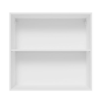 Armário Aéreo 70 Cm 2 Portas Branco/preto Lux Madesa Branco/preto
