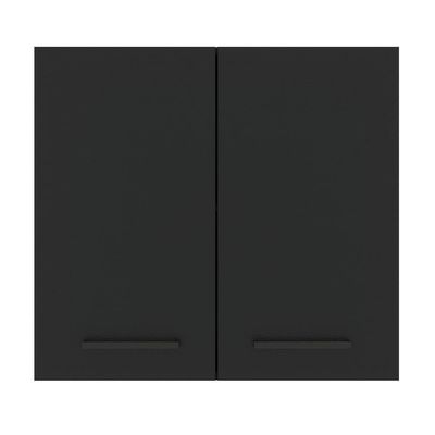 Armário Aéreo 70 Cm 2 Portas Rustic/Preto Rustic/Preto
