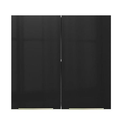 Armário Aéreo 70 Cm 2 Portas Branco/preto Lux Madesa Branco/preto