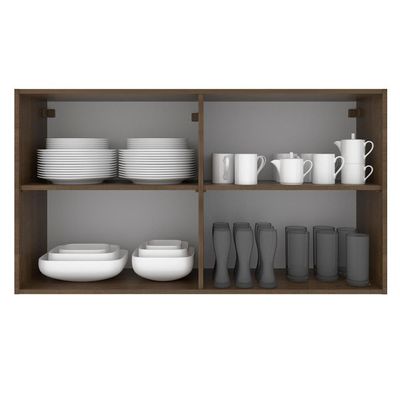 Armário Aéreo Glamy 120cm 2 Portas Rustic Madesa