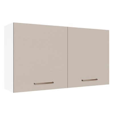 Armário Aéreo 120 Cm 2 Portas Agata Madesa Branco/crema