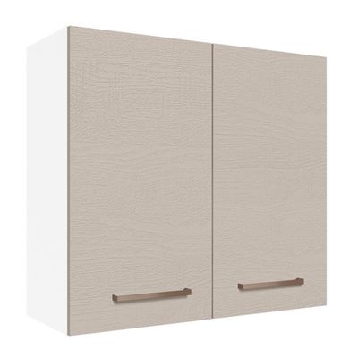 Armário Aéreo 70 Cm 2 Portas Agata Madesa Branco/crema