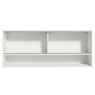 Armário Aéreo 2 Portas Correr Vidro 1 Nicho Glamy, E Branco