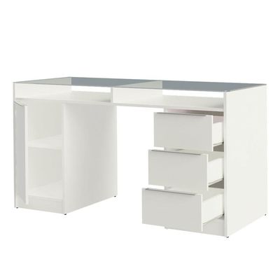 Escrivaninha 1 Porta e 3 Gavetas Chicago Branco