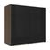 Armário Aéreo 70 Cm 2 Portas Rustic/preto Lux Rustic/preto
