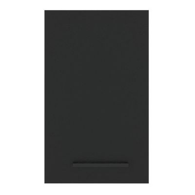 Armário Aéreo Madesa Agata 40cm 1 Porta Branco e Preto