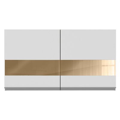 Armário Aéreo Glamy 120Cm 2 Portas com Vidro Rustic Madesa