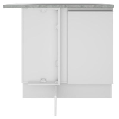 Balcão de Canto Glamy 1 Porta Branco Madesa