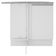 Balcão de Canto Glamy 1 Porta Branco Madesa