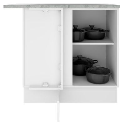 Balcão de Canto Glamy 1 Porta Branco Madesa
