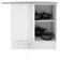 Balcão de Canto Glamy 1 Porta Branco Madesa
