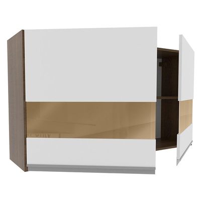 Armário Aéreo Glamy 120Cm 2 Portas com Vidro Rustic Madesa