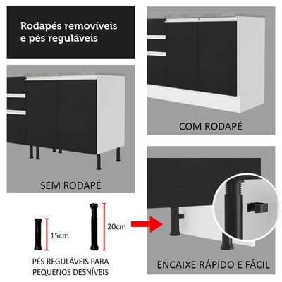 Balcão de Canto Glamy 1 Porta Madesa