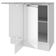 Balcão de Canto Glamy 1 Porta Branco Madesa