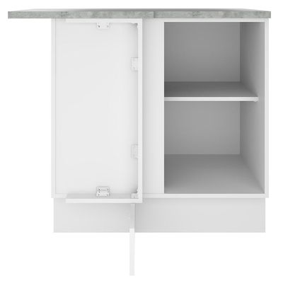 Balcão de Canto Glamy 1 Porta Branco Madesa
