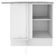 Balcão de Canto Glamy 1 Porta Branco Madesa