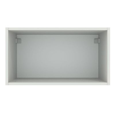 Armário Aéreo Madesa Agata 60cm 1 Porta Basculante Branco e Preto