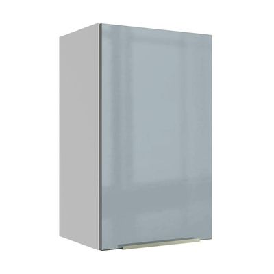 Armário Aéreo Madesa Lux 40cm 1 Porta Branco Cinza