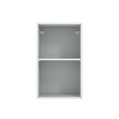 Armário Aéreo Madesa Lux 40cm 1 Porta Branco Cinza