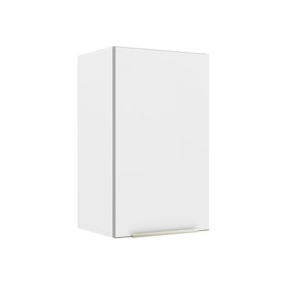 Armário Aéreo 40 Cm 1 Porta Branco/Branco Veludo