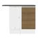 Balcão Canto Acordes Glamy 100% MDF 1 Porta BR/Rustic Madesa