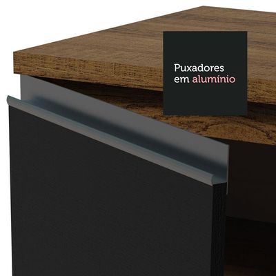 Balcão de Cozinha Madesa Glamy 70cm 2 Portas Preto