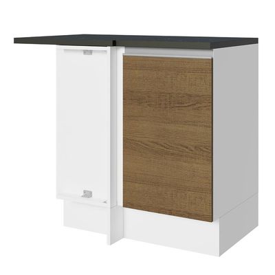 Balcão Canto Acordes Glamy 100% MDF 1 Porta BR/Rustic Madesa