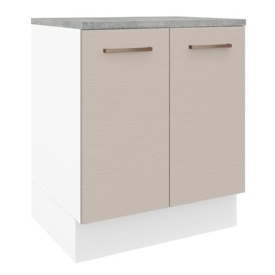 Balcão De Cozinha 70 Cm 2 Portas Agata Madesa Branco/crema