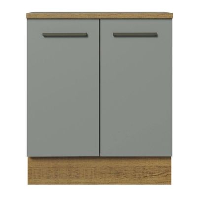 Balcão de Cozinha Agata 70cm 2 Portas Rustic Cinza