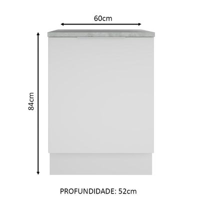 Balcão Stella 2 Portas Branco Madesa