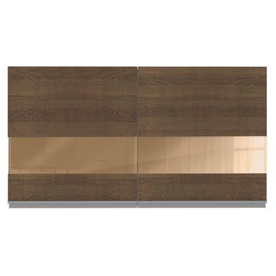 Armário Aéreo Glamy 100%MDF 120cm 2 Portas BR/Rustic Madesa