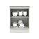 Balcão Madesa Agata 60 Cm 1 Porta Branco Cinza