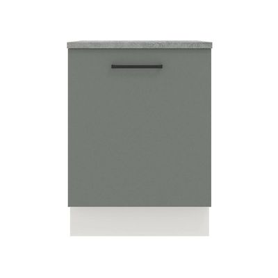 Balcão Madesa Agata 60 Cm 1 Porta Branco Cinza