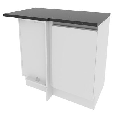 Balcão de Canto Madesa Acordes Glamy 100% MDF 1 Porta Branco