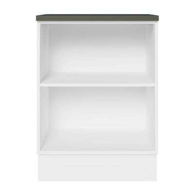 Balcão 100% Mdf 60 Cm 1 Porta Branco/preto