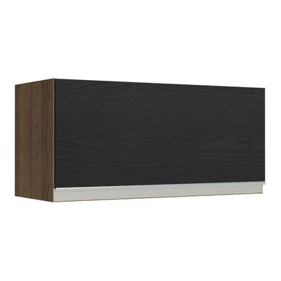 Armário Aéreo de Cozinha Glamy 70cm 1 Porta Basculante Preto