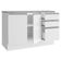 Balcão de Pia Glamy 2 Portas 3 Gavetas Branco Madesa