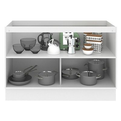 Balcão de Pia Acordes Glamy MDF 120cm 2 Portas Branco Madesa