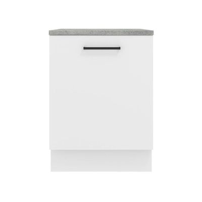 Balcão Madesa Agata 60 Cm 1 Porta - Branco Rustic/branco