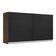 Armário Aéreo Madesa Glamy 120 Cm 2 Portas - Rustic/preto